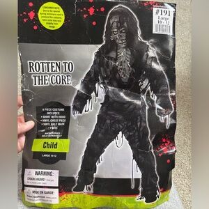 Halloween Zombie Dead Rotten To The Core Child Large 10/12 Costume Scary